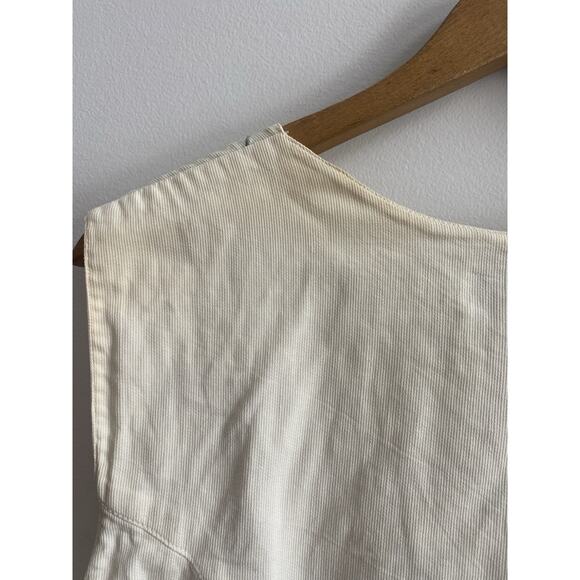 Vintage Hand Embroidered Floral Gold Button Vest Size Large - Picture 7 of 10